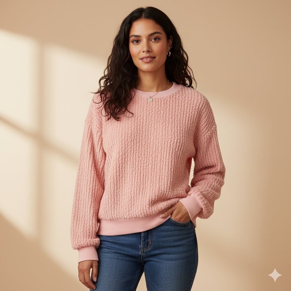 Crown & Ivy Small Blush Pink Pullover Closet Staple Sweater